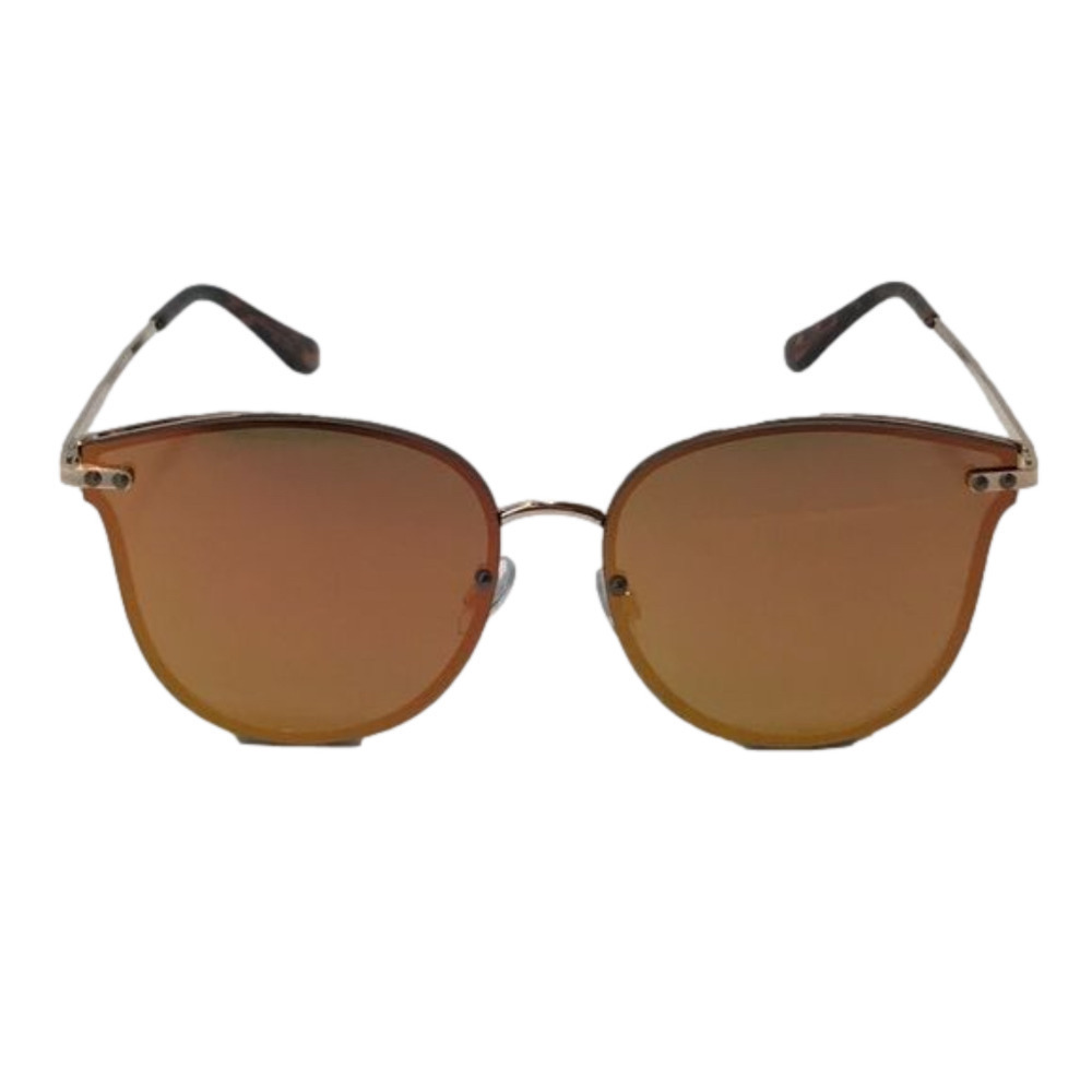 9188 | Gold Mirror Rimless Cateye Sunglasses